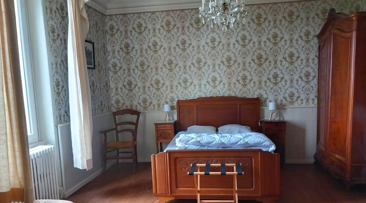Chambre du gîte La Grande Paponie, idéalement située au rez-de-chaussée pour un accès facile